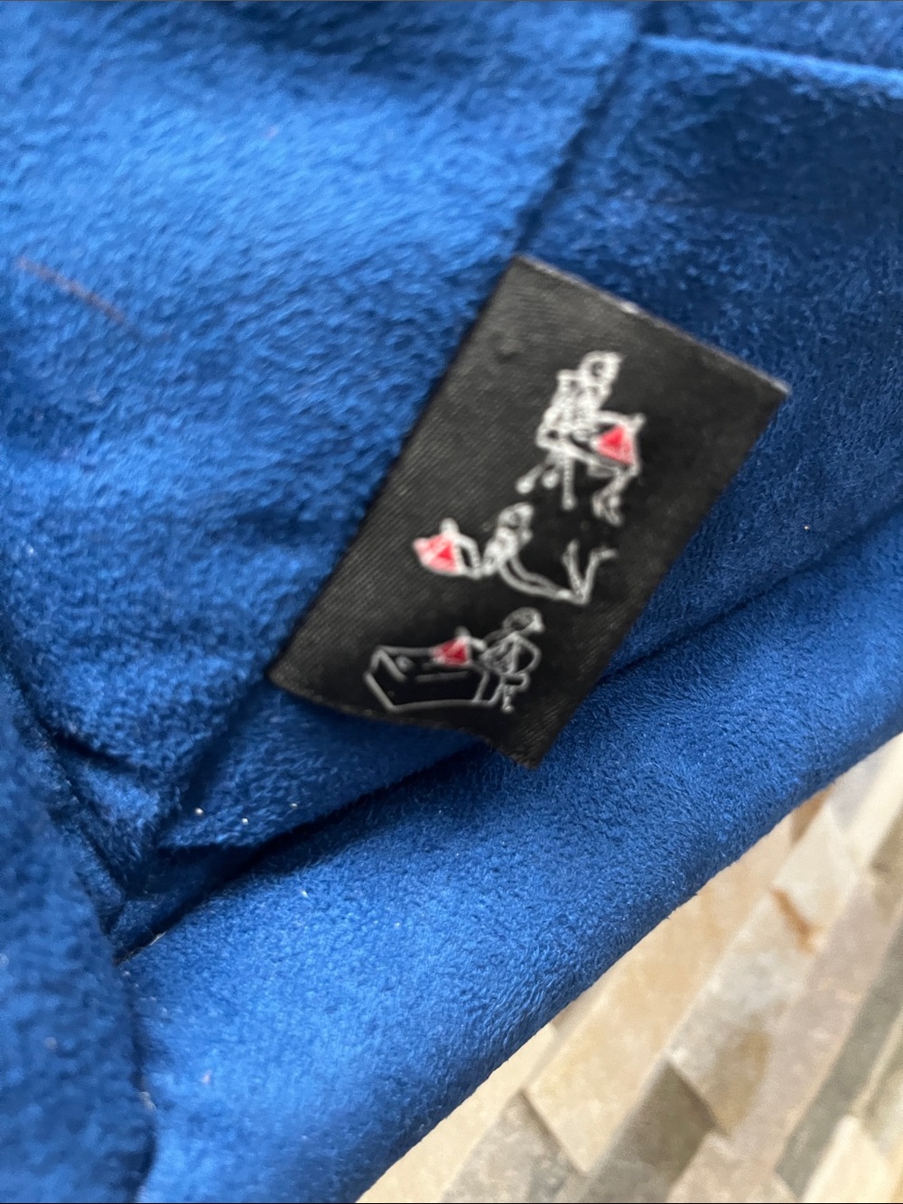 Base  for working on a laptop blue  Velvet Hanging - Picture 4 of 8